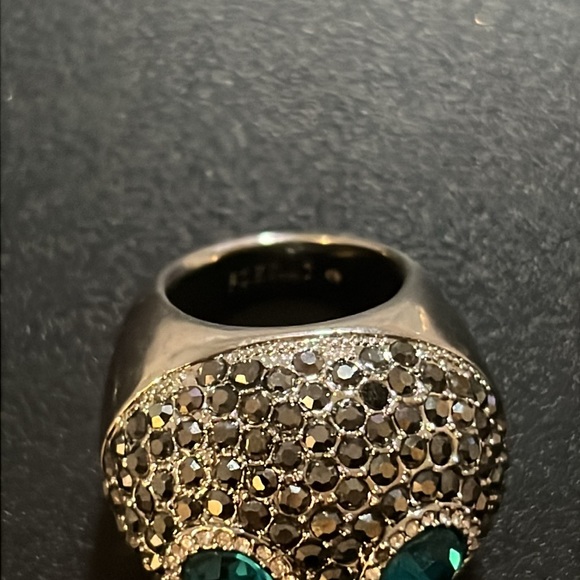 Fossil Whimsical Silver Plated Multi Crystal Rhinestone Chunky Owl Ring - Picture 11 of 16